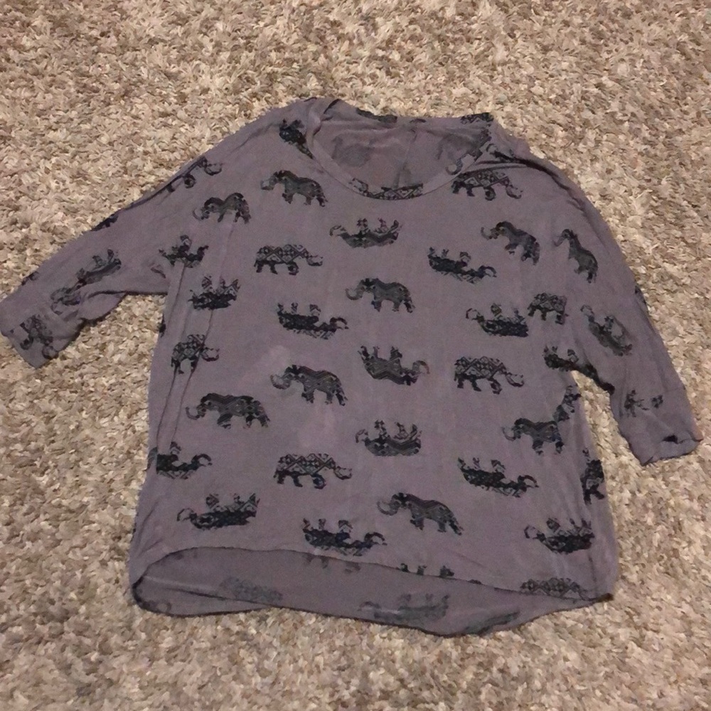 Grey elephant shirt